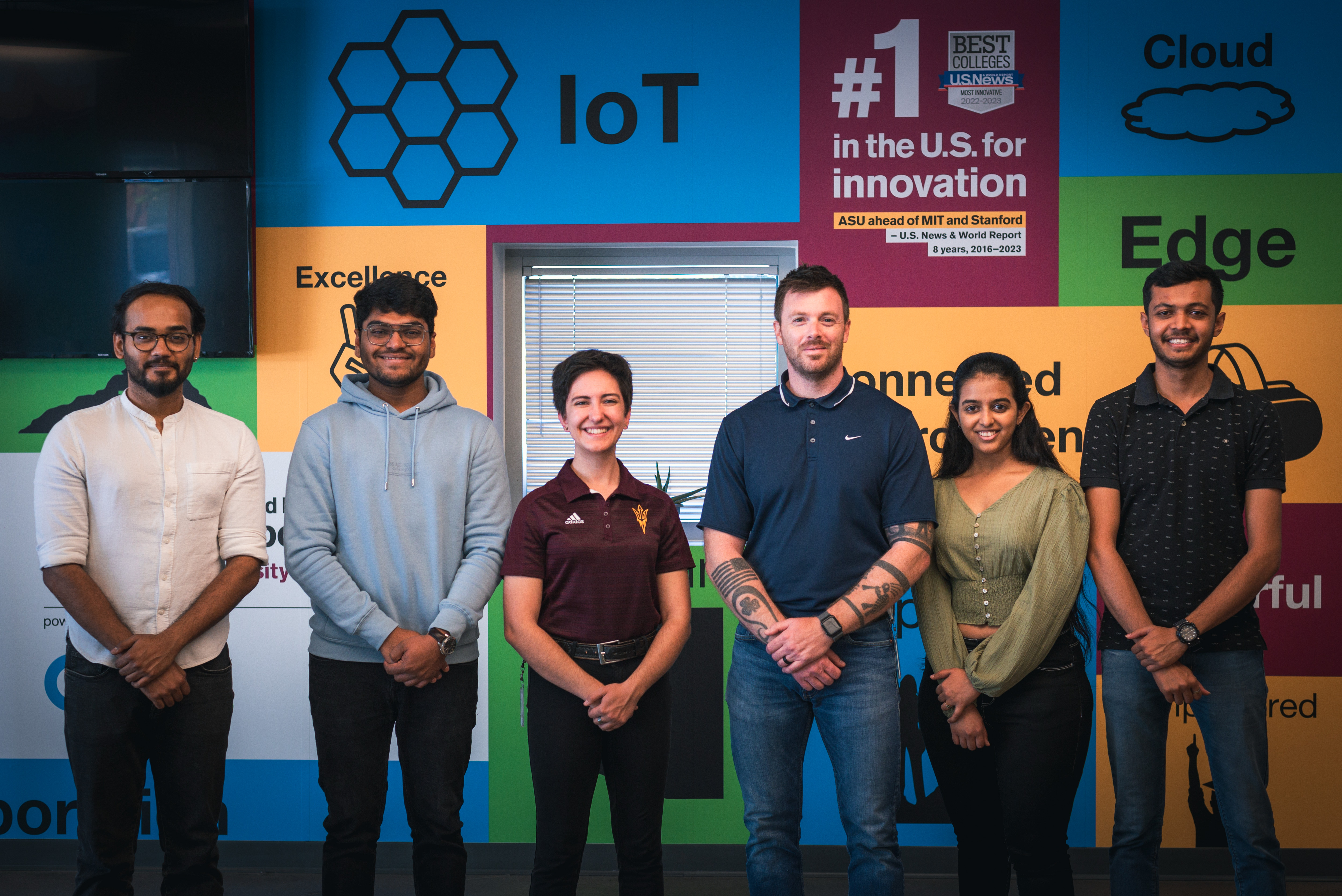 Cox Collaboratory student interns with staff