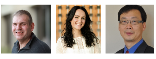Alex Kohnen, Angela Saurini and Professor Hongbin Yu